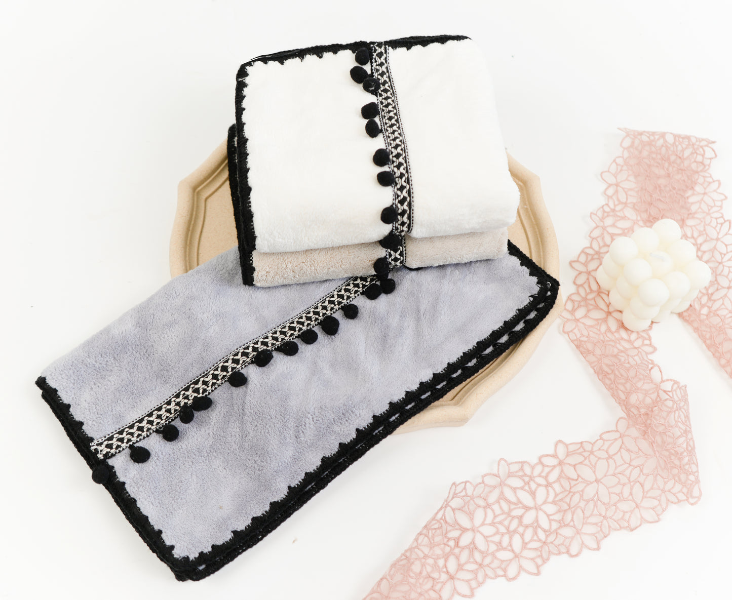 Cotton-like coral velvet towel -bell