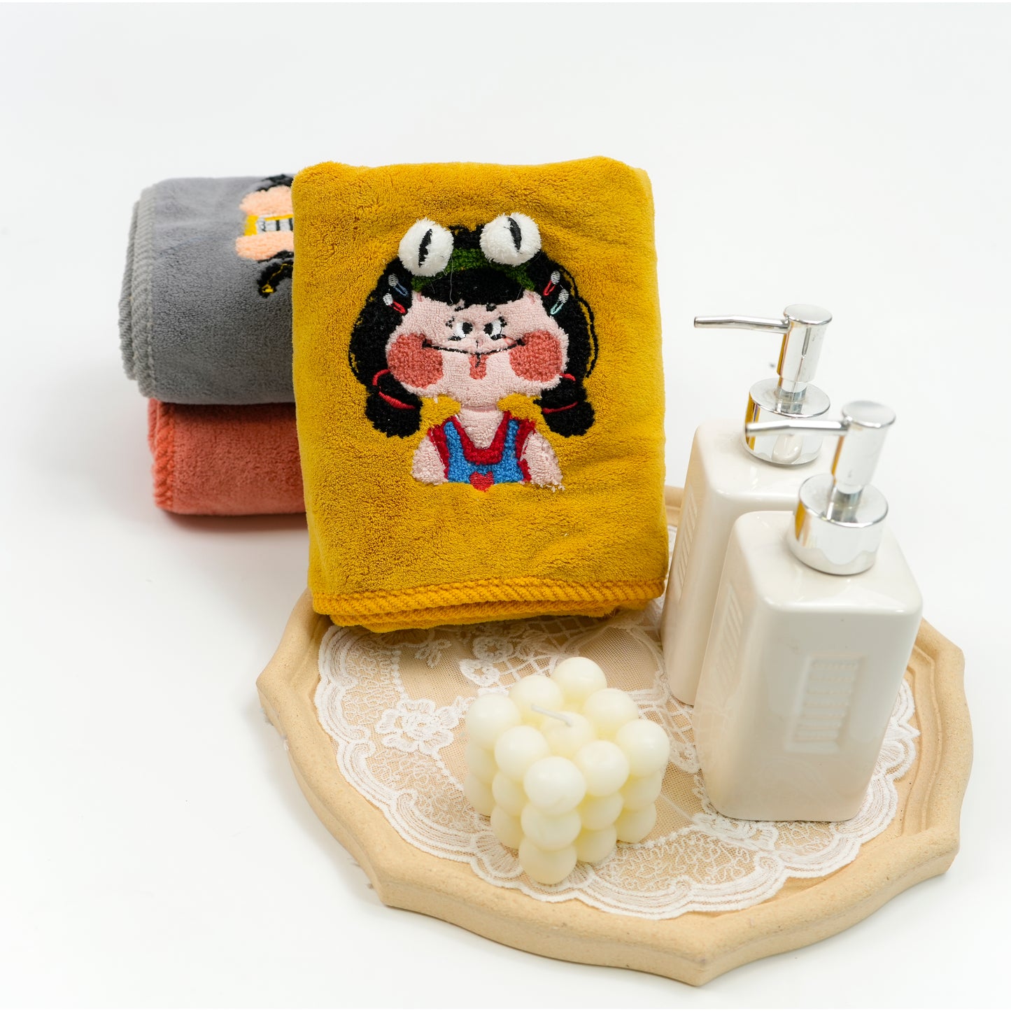 Cute girl bathtowel