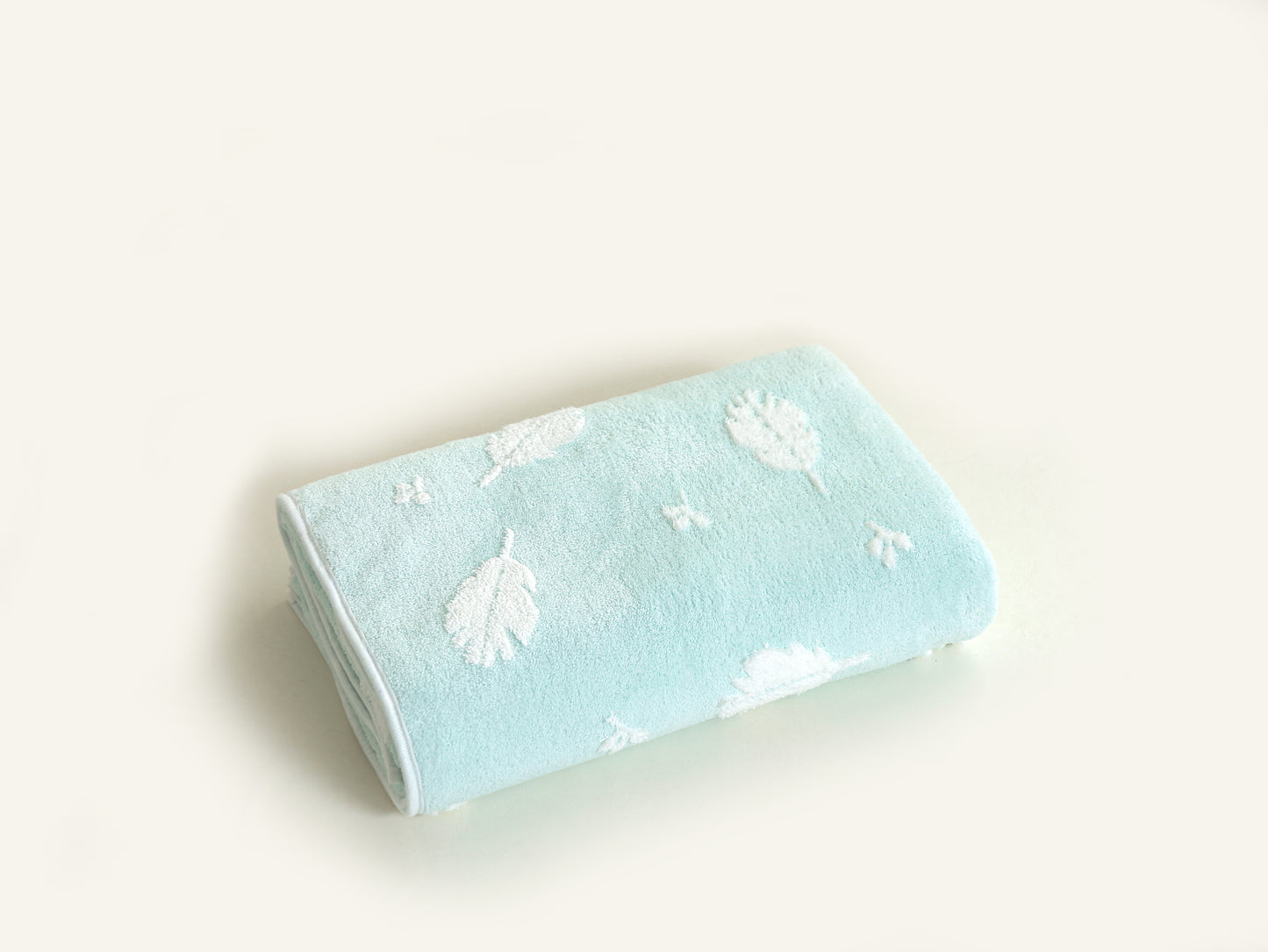 Jacquard with high and low hair towel - leaves