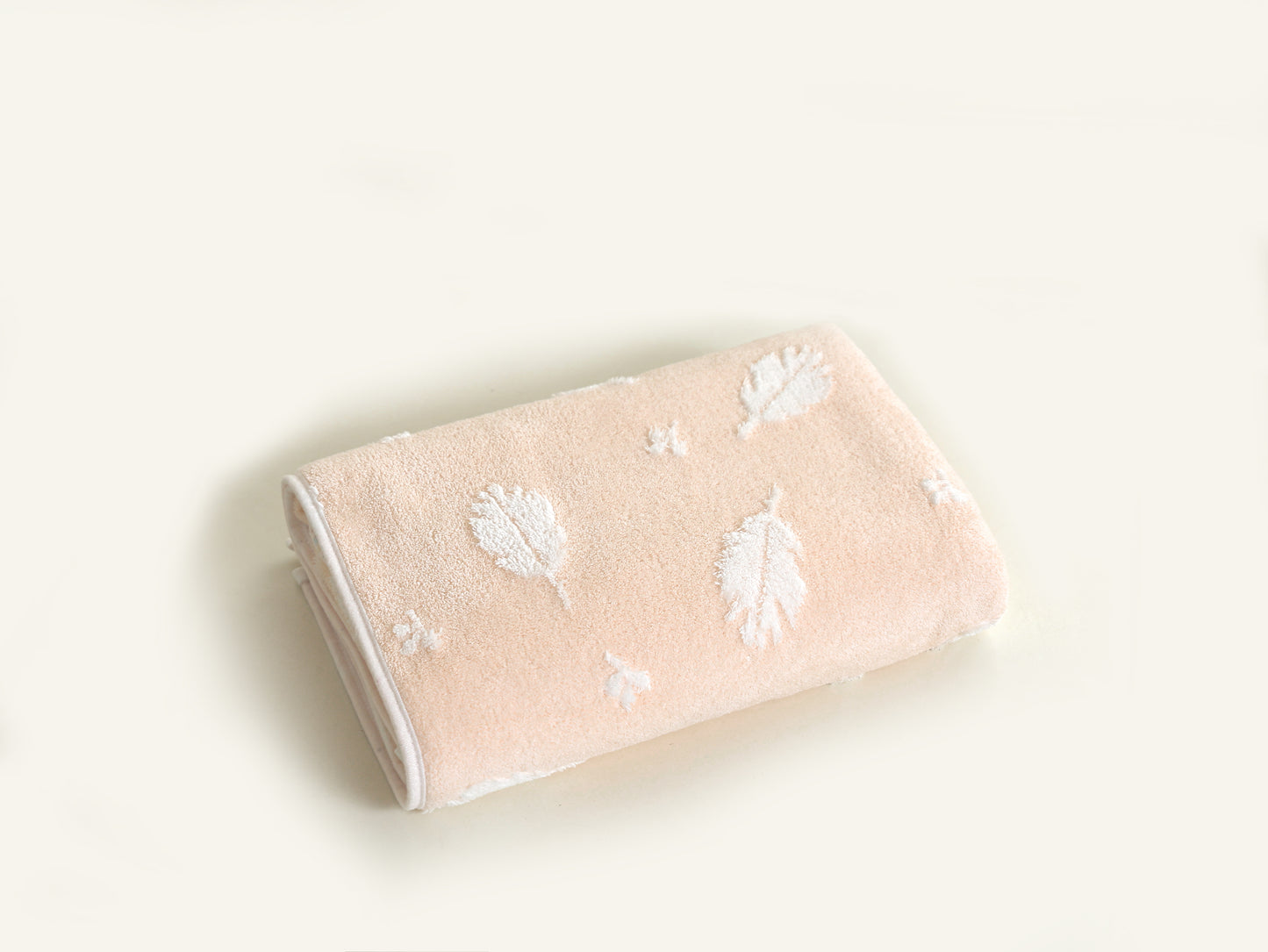 Jacquard with high and low hair towel - leaves