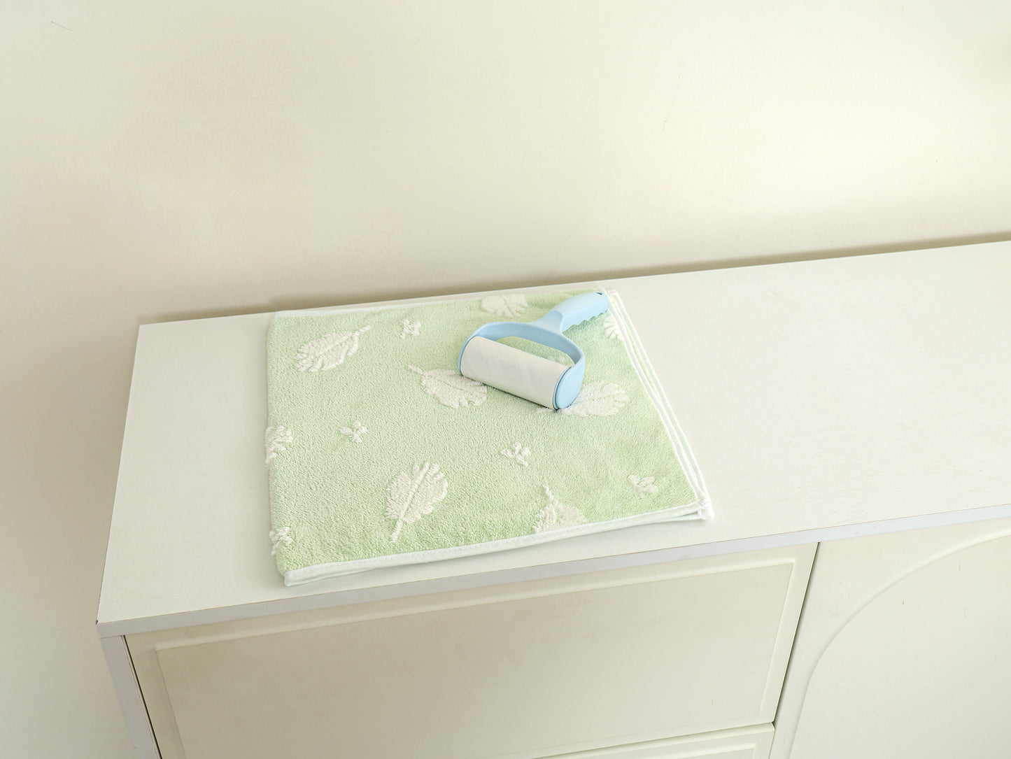 Jacquard with high and low hair towel - leaves