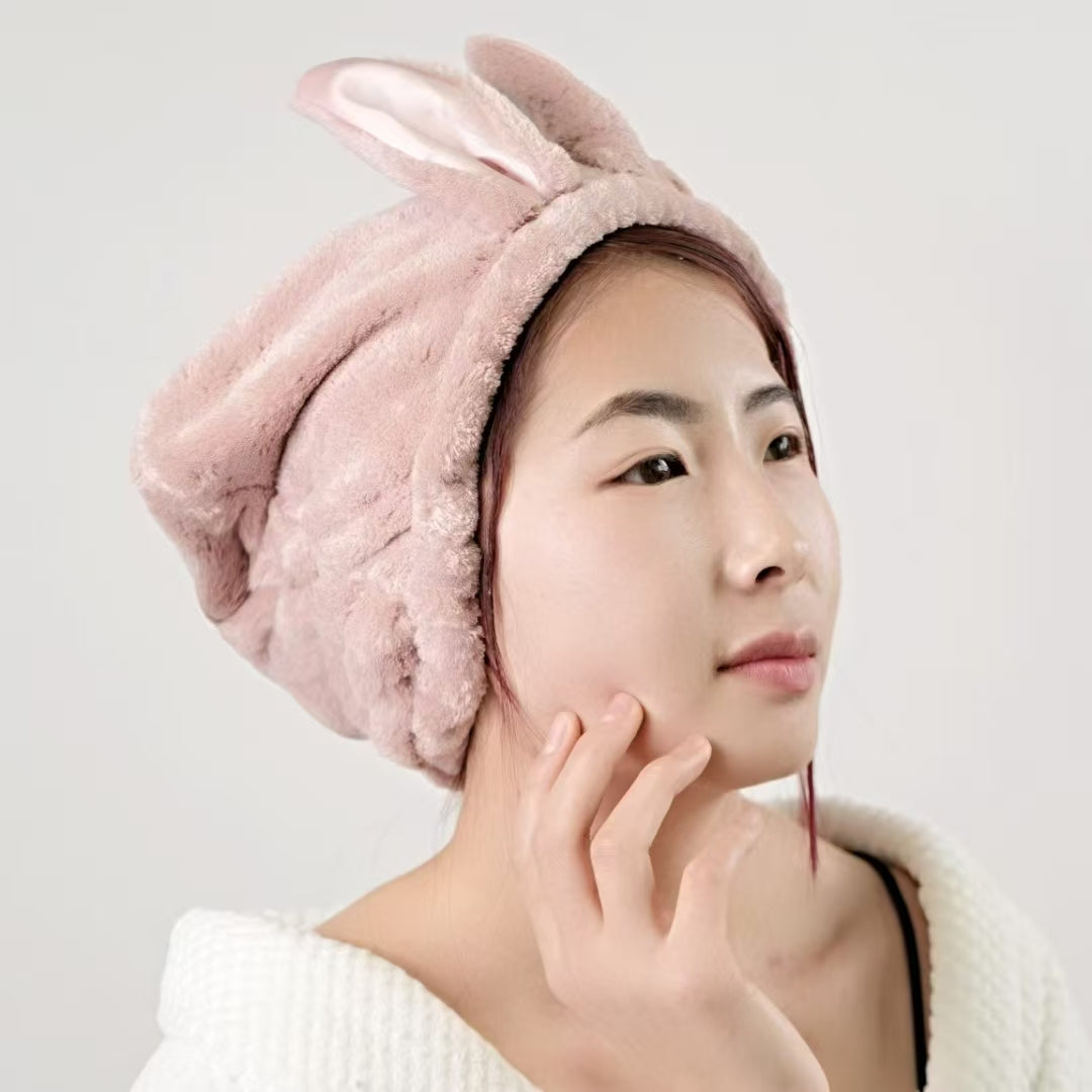 Rabbit ear dry hair cap