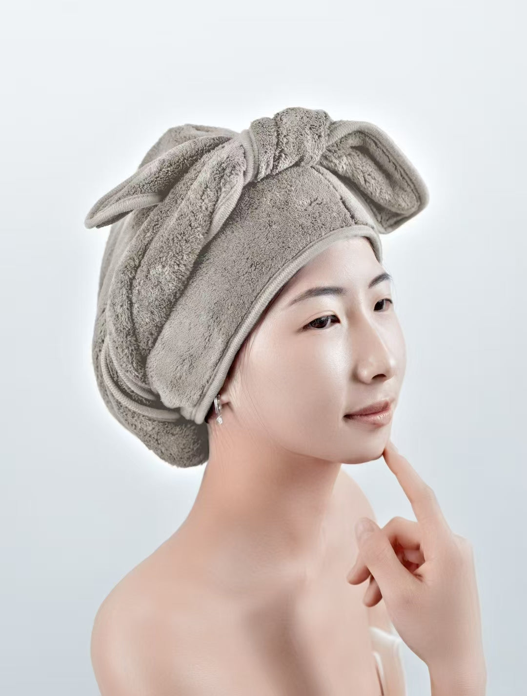 Split tail dry hair cap