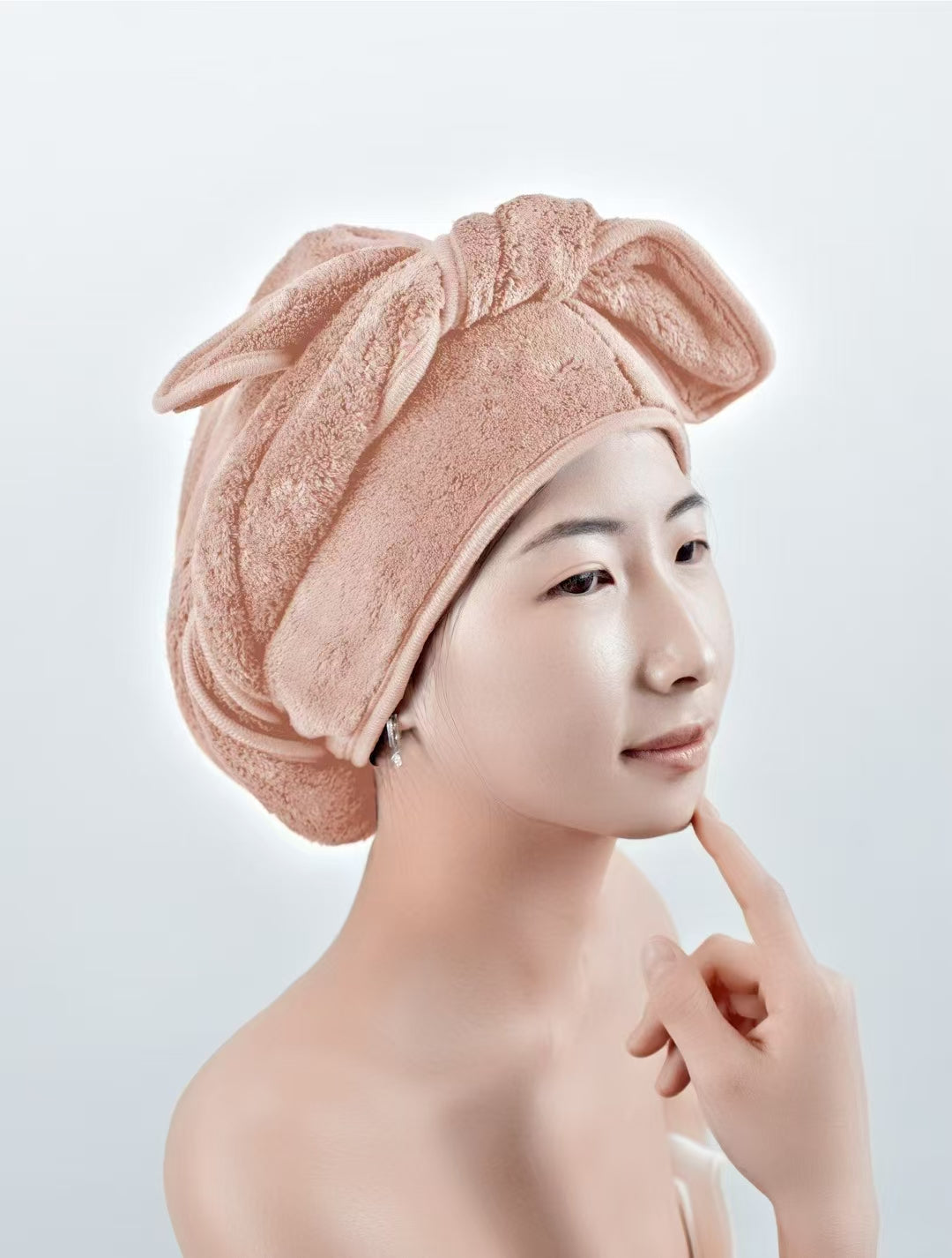 Split tail dry hair cap