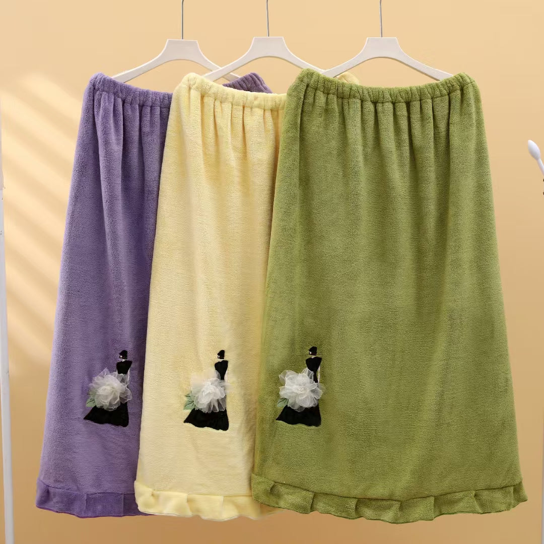 Women and flower bath skirt