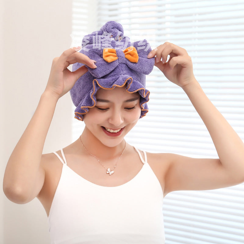 Bow tie Wave edge Dry hair cap