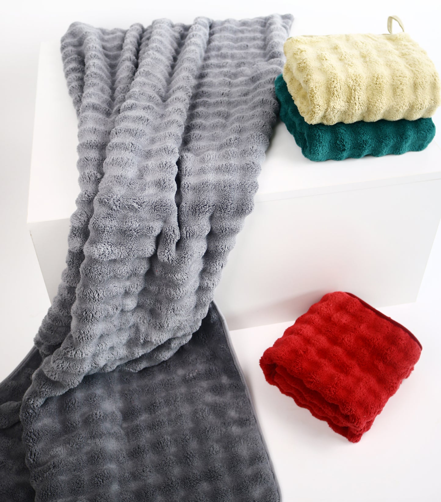 Bubble fleece bathtowel