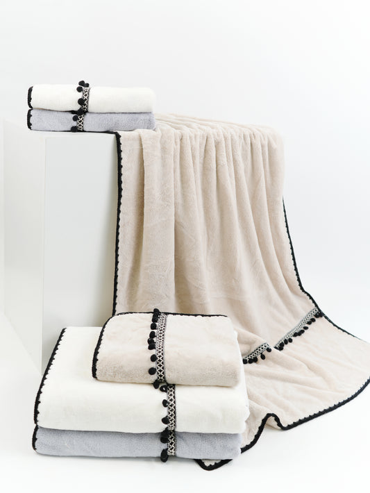 Cotton-like coral velvet bathtowel -bell