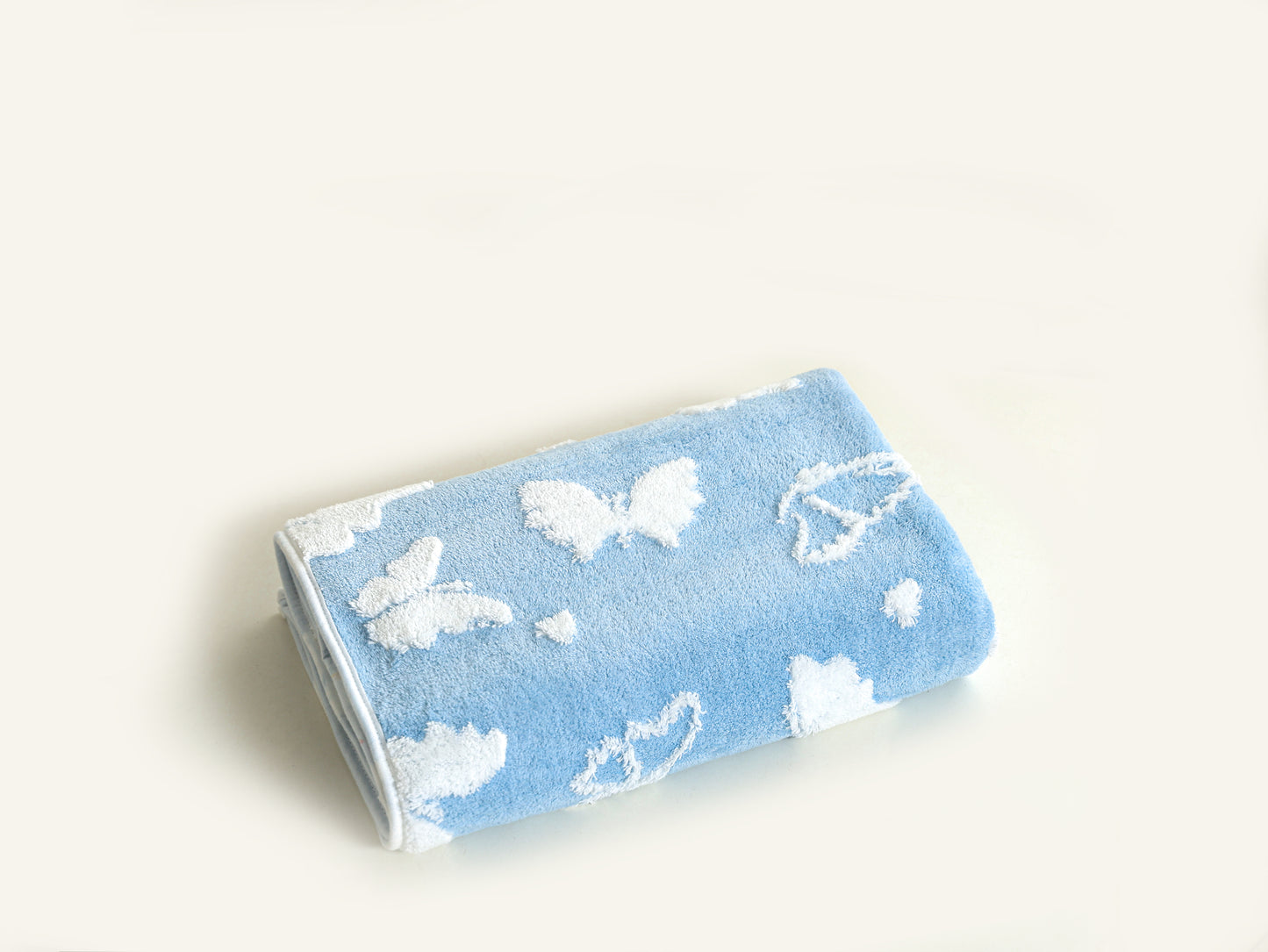 Jacquard with high and low hair towel—butterfly