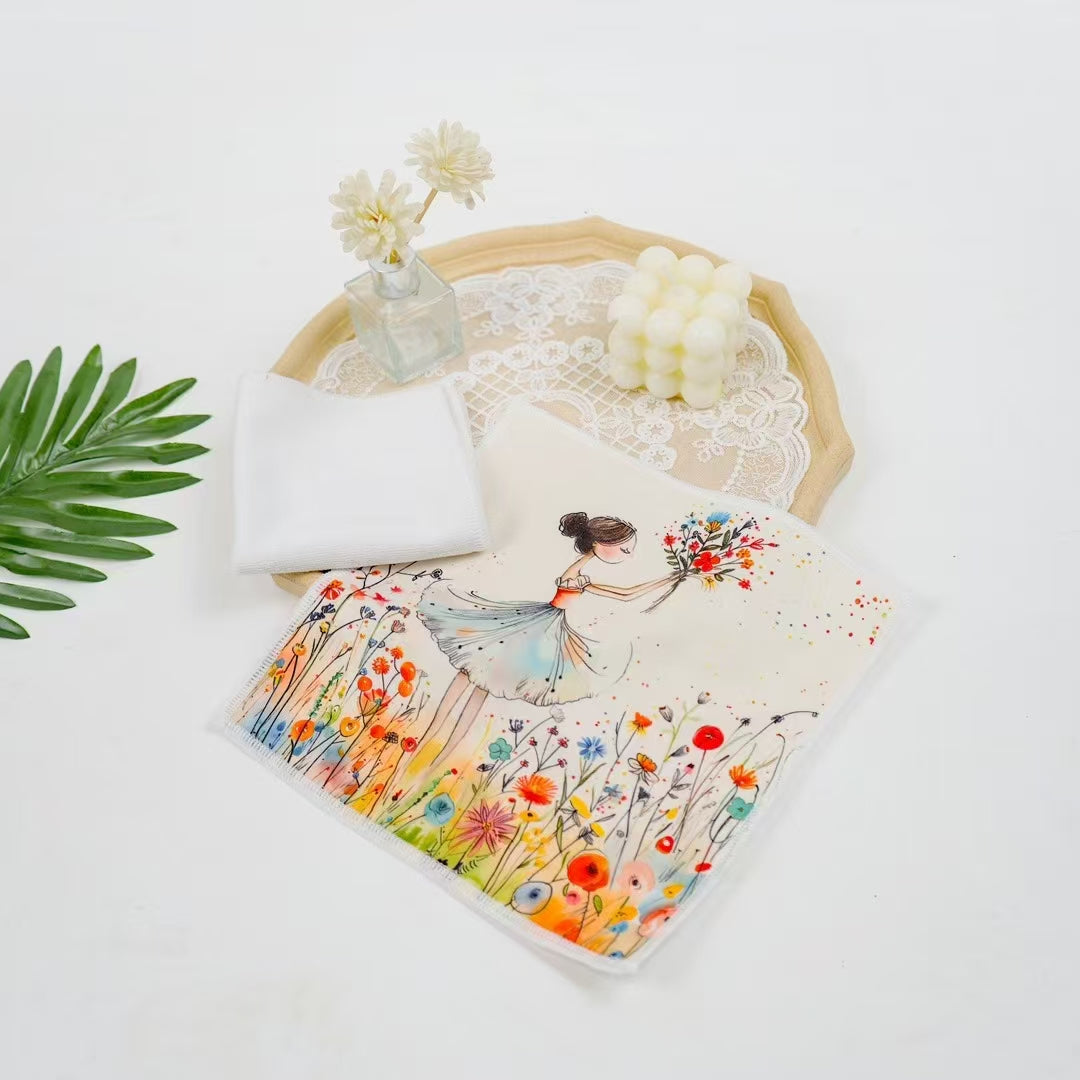 Pure polyester composite cotton Square towel