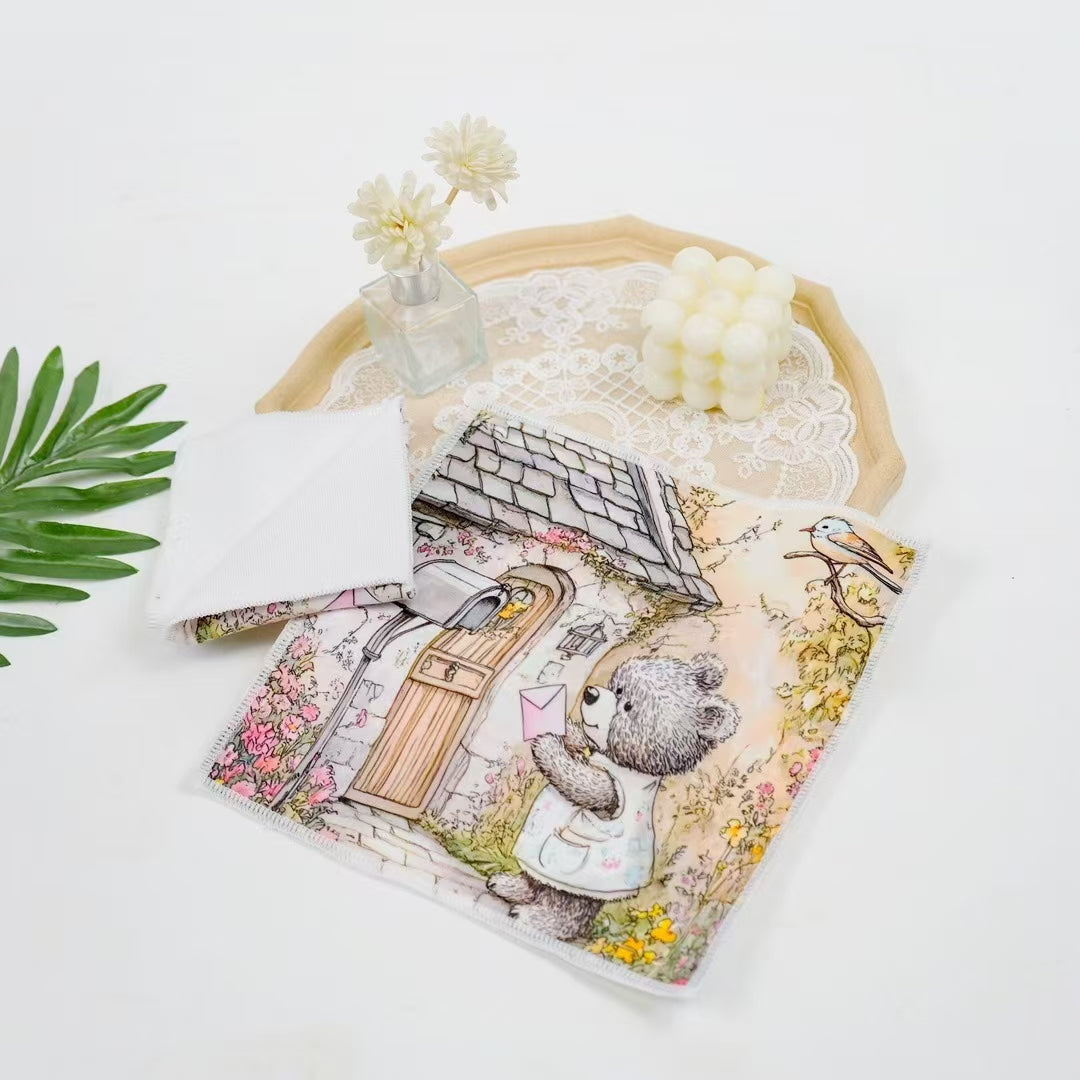 Pure polyester composite cotton Square towel