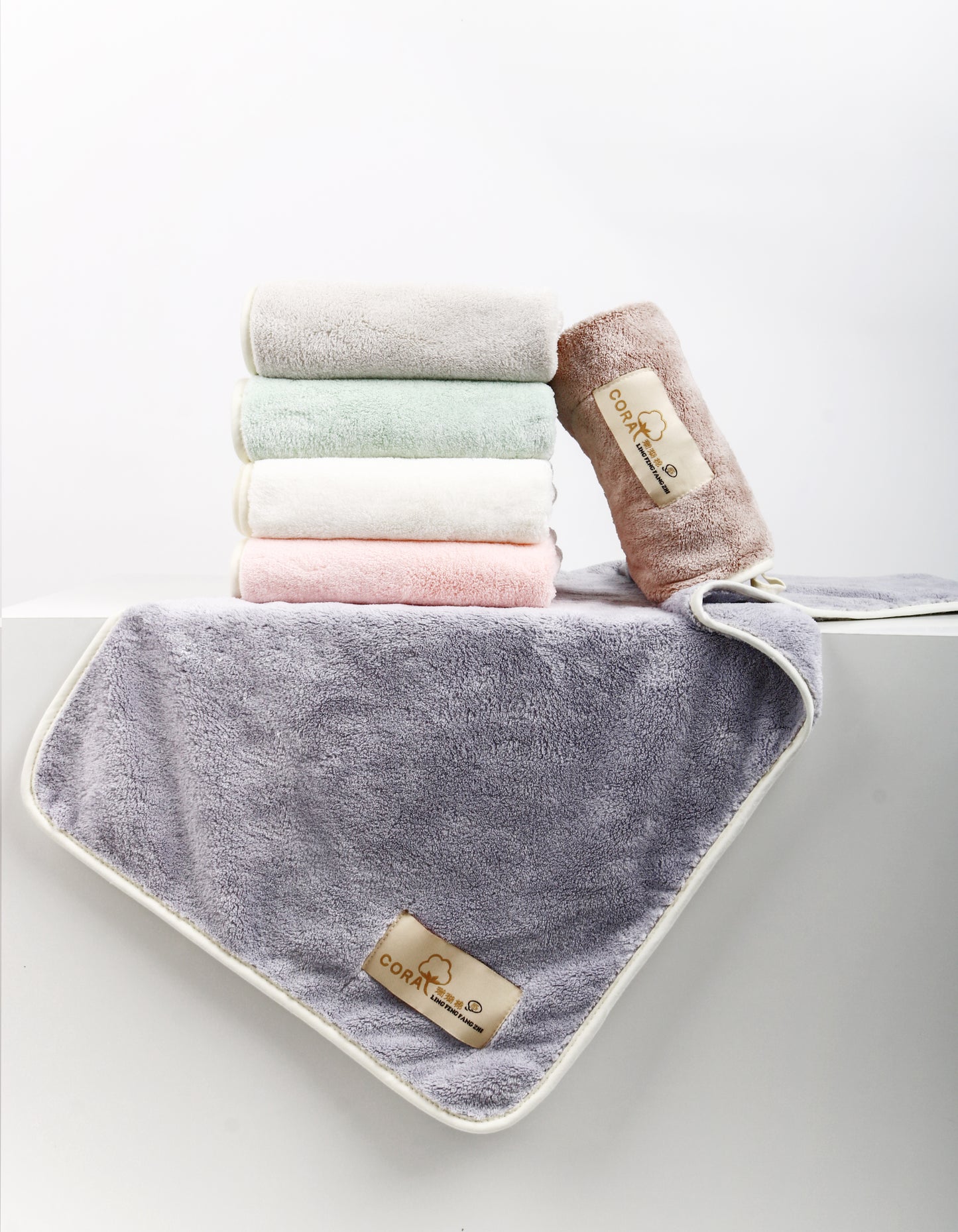 Cotton-like coral velvet towel