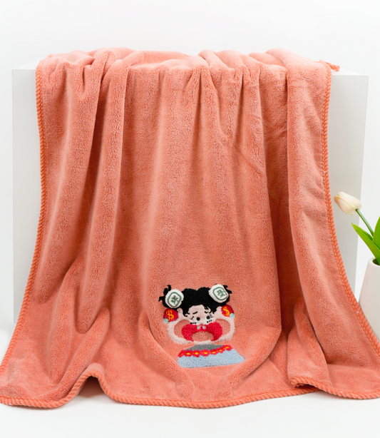 Cute girl bathtowel
