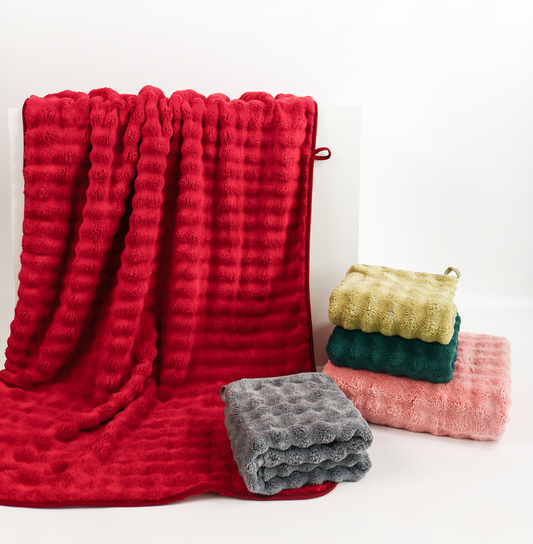 Bubble fleece bathtowel